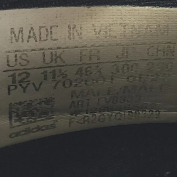 Adidas Ultra Boost 20 Sz 12 Core Black Silver Metallic Running Shoes FV8333 2020 - Picture 8 of 8